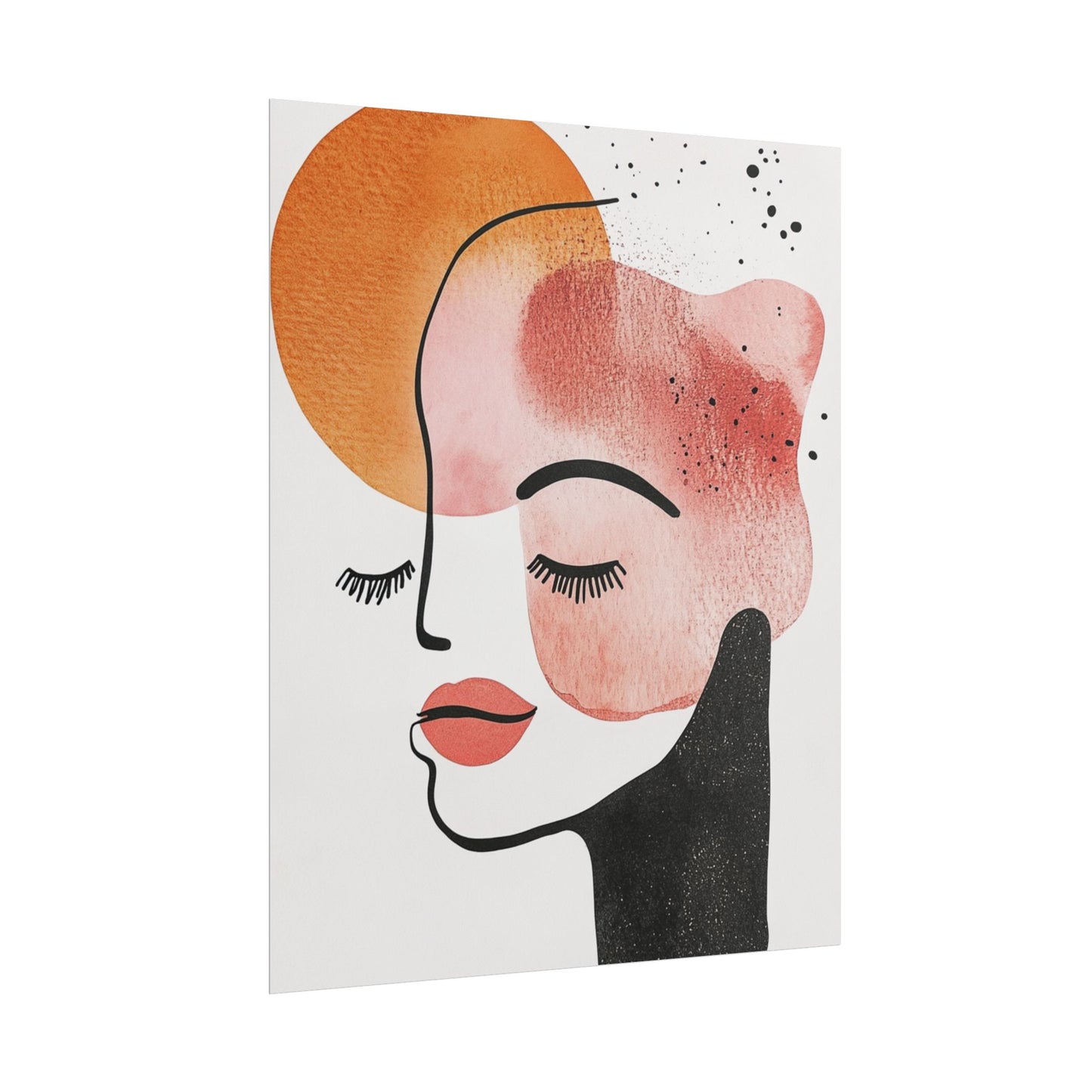 Serene Reflection - Abstract Portrait Art Print