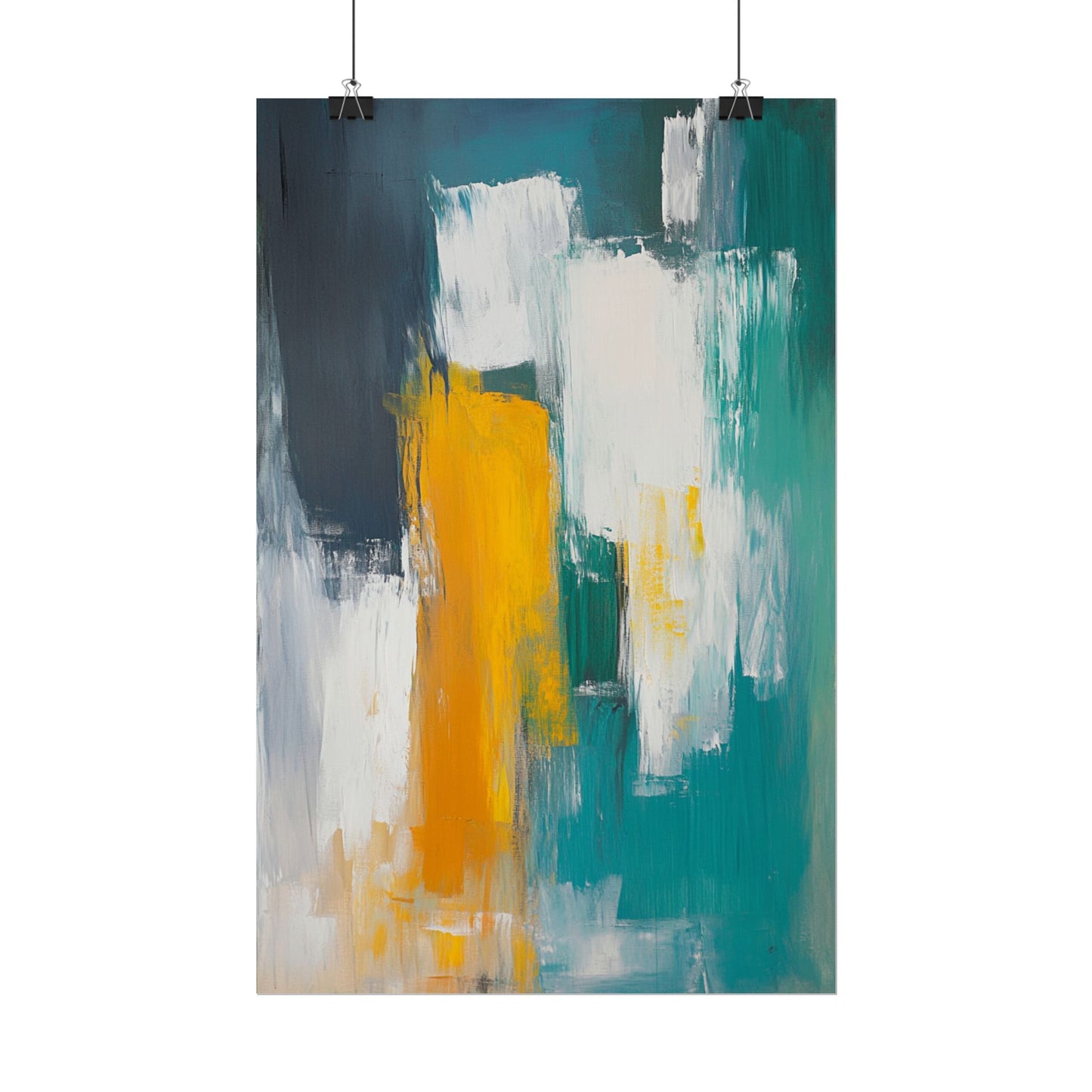 Vibrant Contrasts - Bold Abstract Expressionism Print