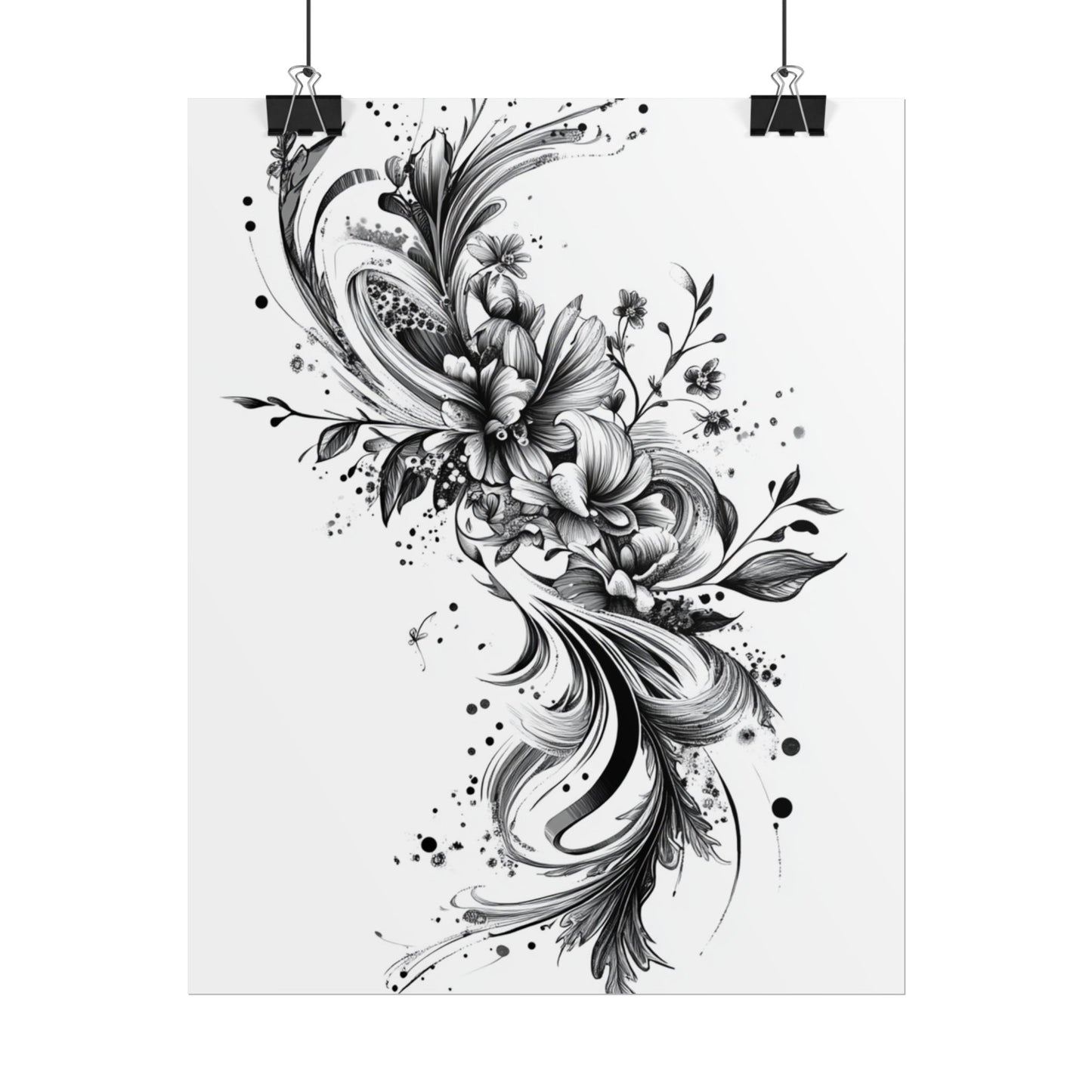 Floral Whirl - Abstract Botanical Art Print