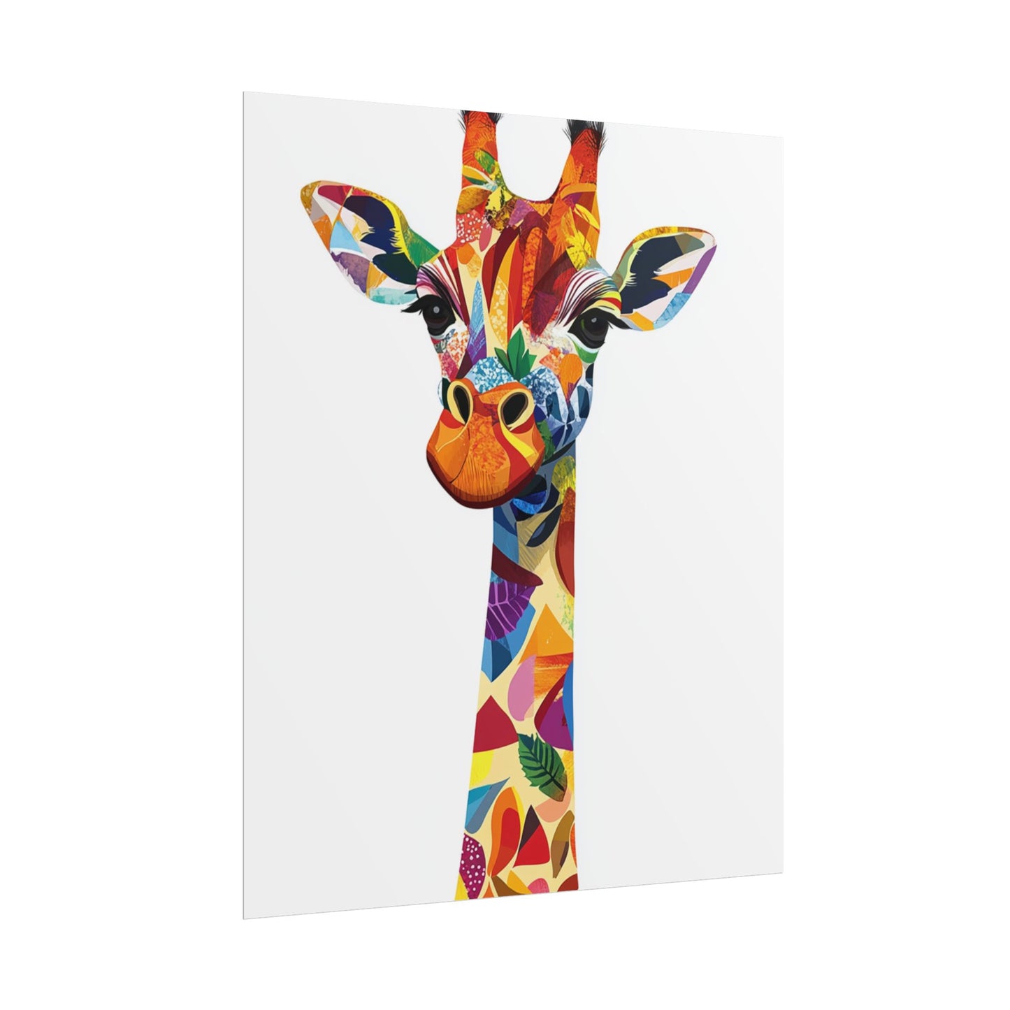 Vibrant Giraffe - Abstract Animal Art Print