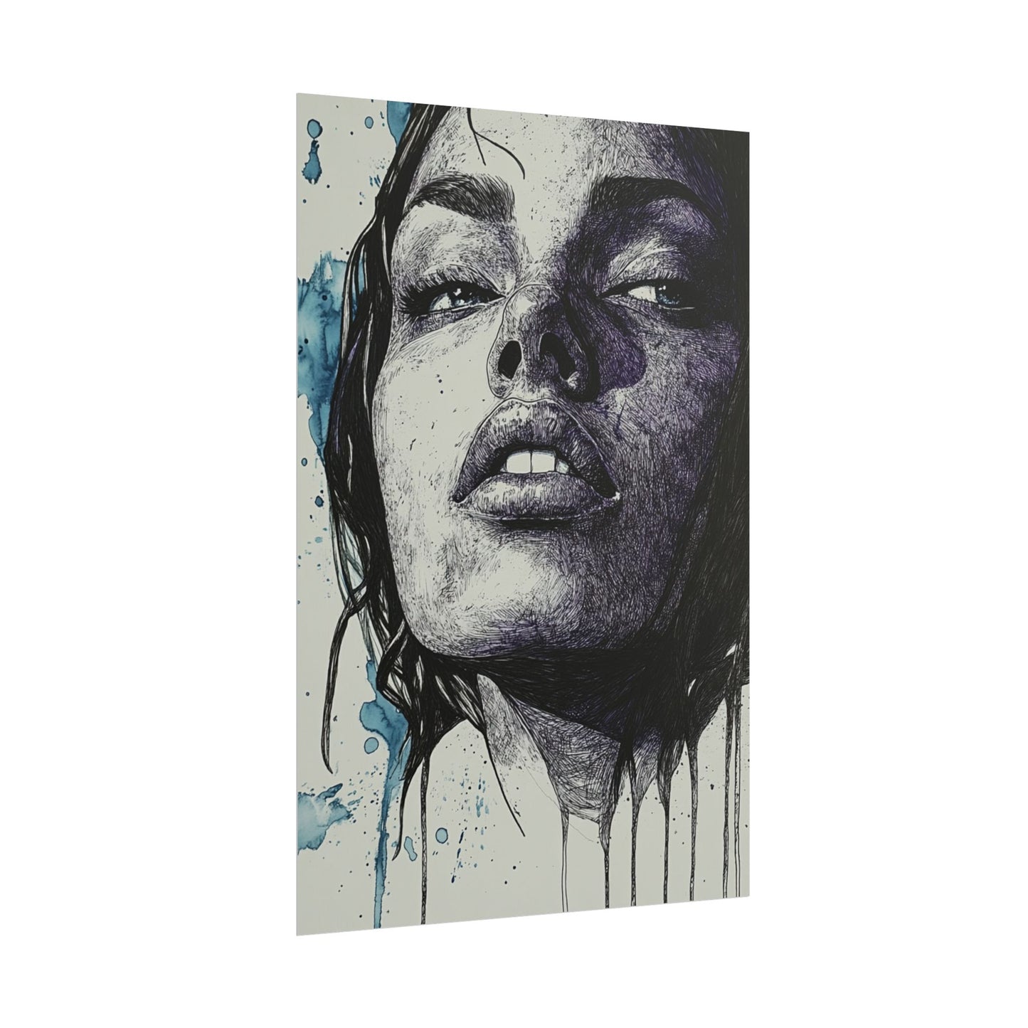 Raw Emotion - Abstract Portrait Print