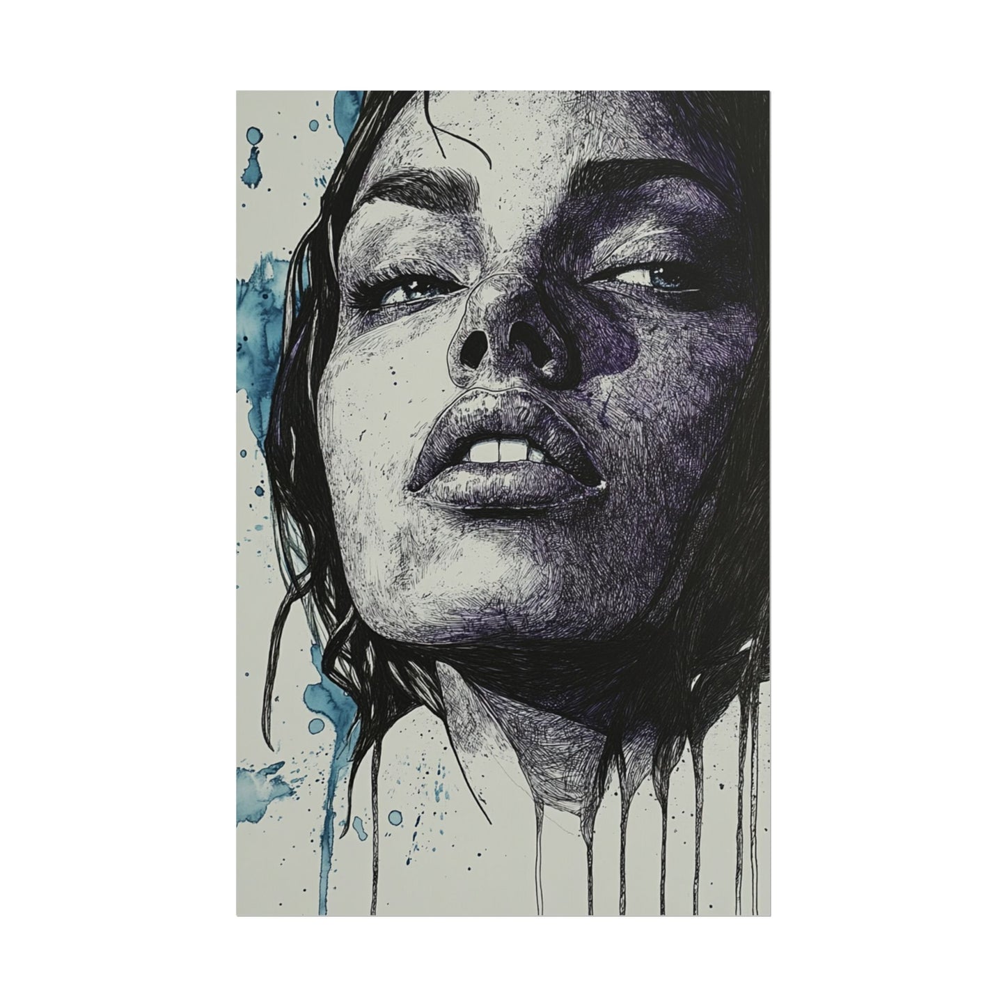 Raw Emotion - Abstract Portrait Print