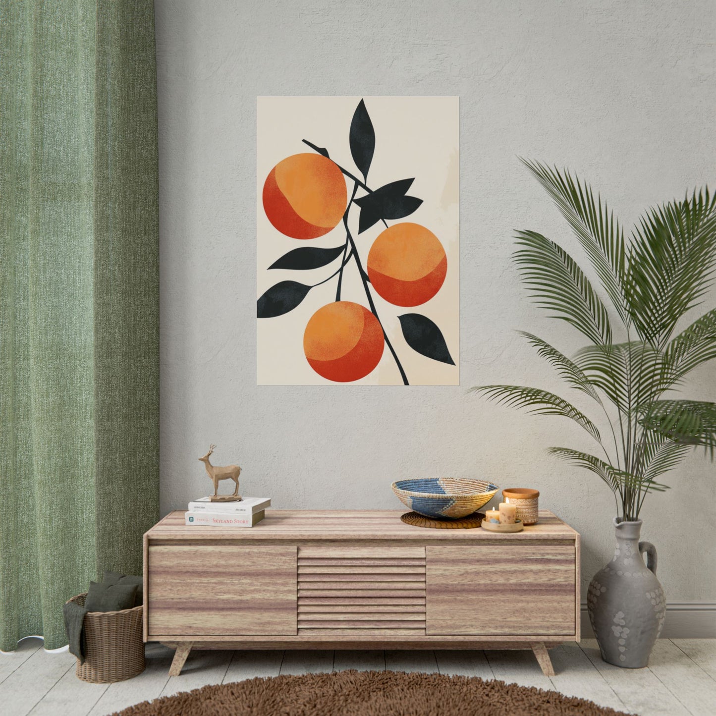 Orange Orchard - Abstract Fruit Illustration