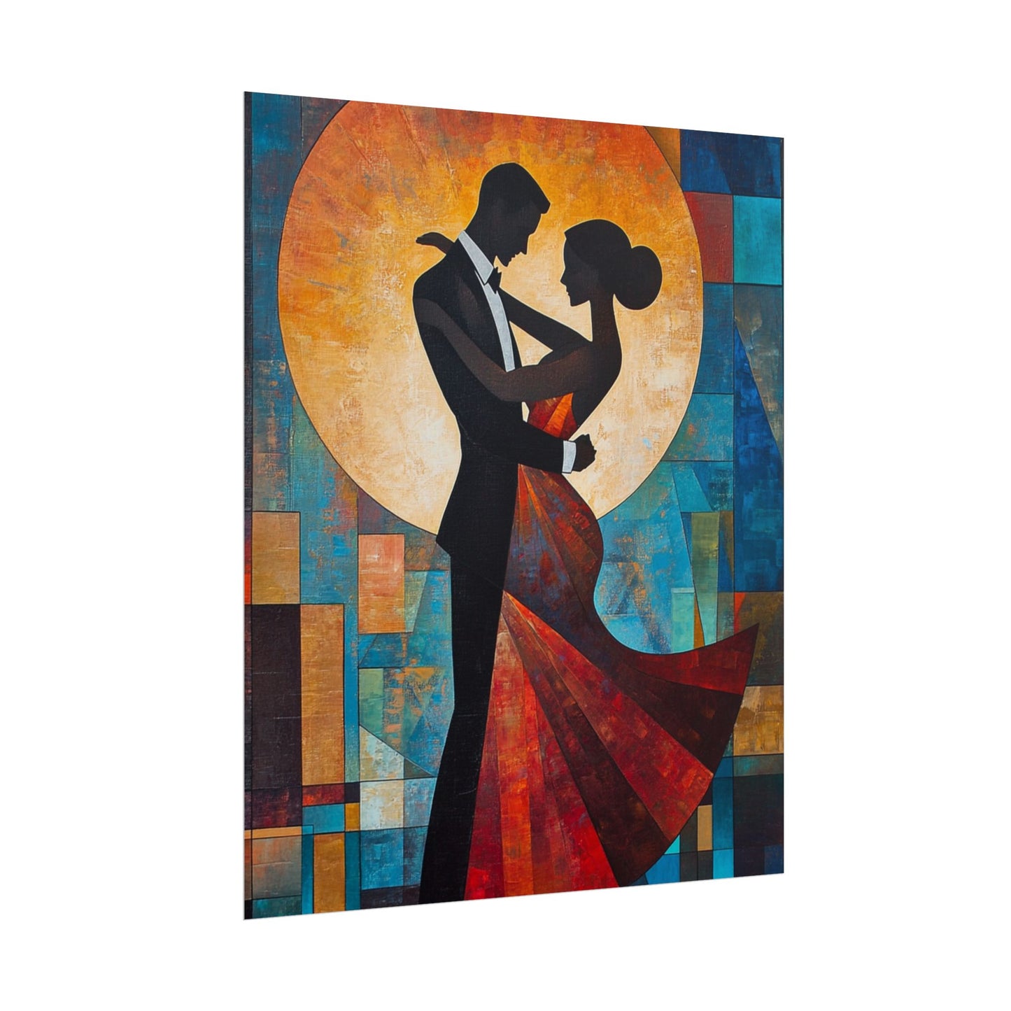 Moonlit Dance - Abstract Silhouette Art Print