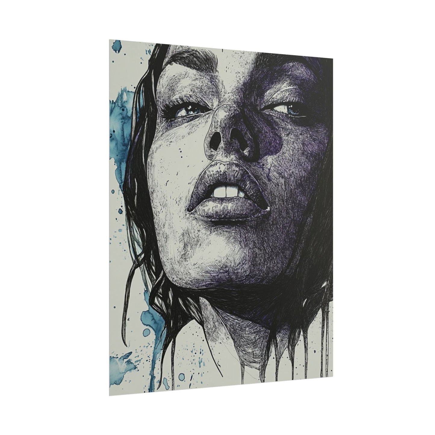 Raw Emotion - Abstract Portrait Print