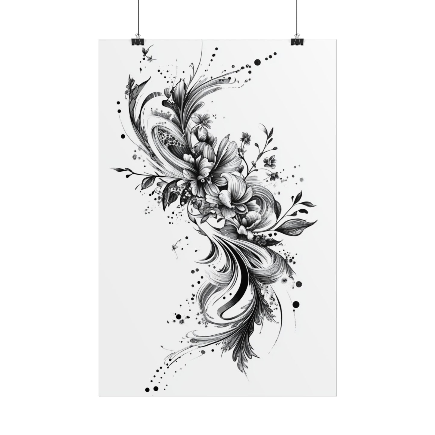 Floral Whirl - Abstract Botanical Art Print