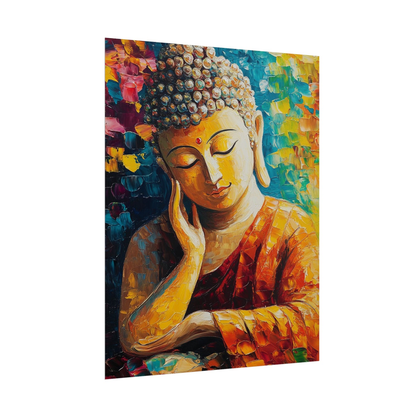 Meditative Buddha - Abstract Expressionism Art Print