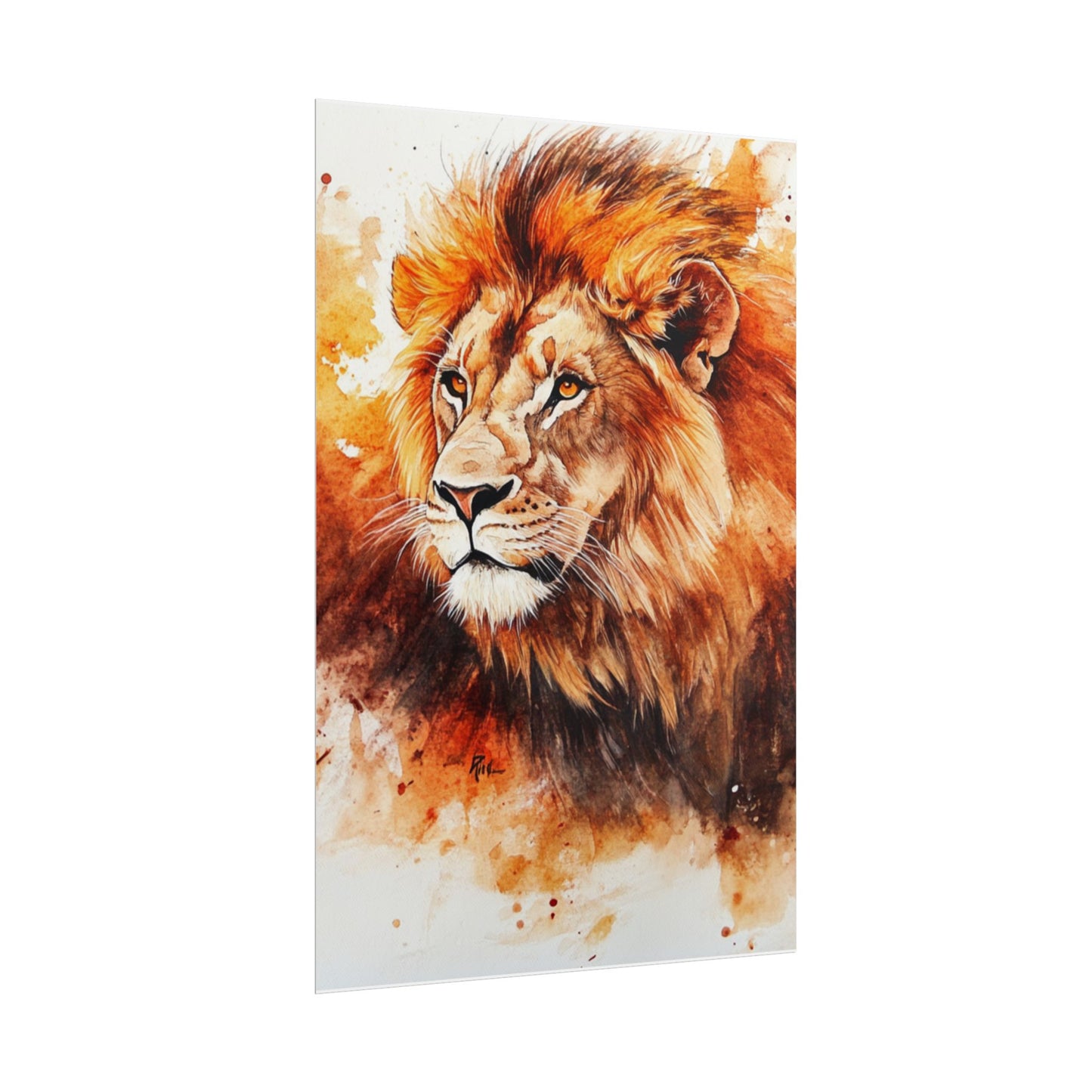 Fierce Elegance - Abstract Lion Art Print