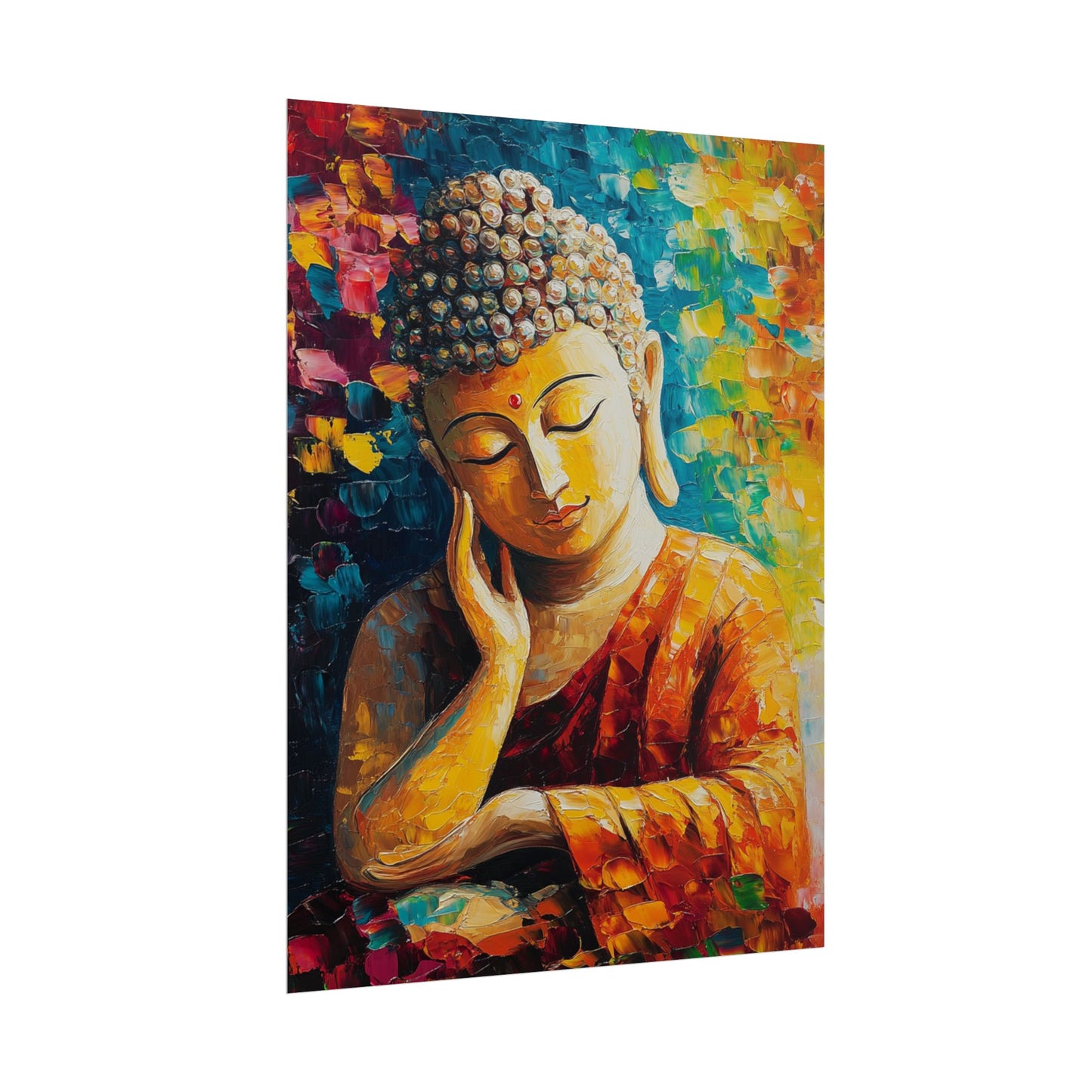 Meditative Buddha - Abstract Expressionism Art Print