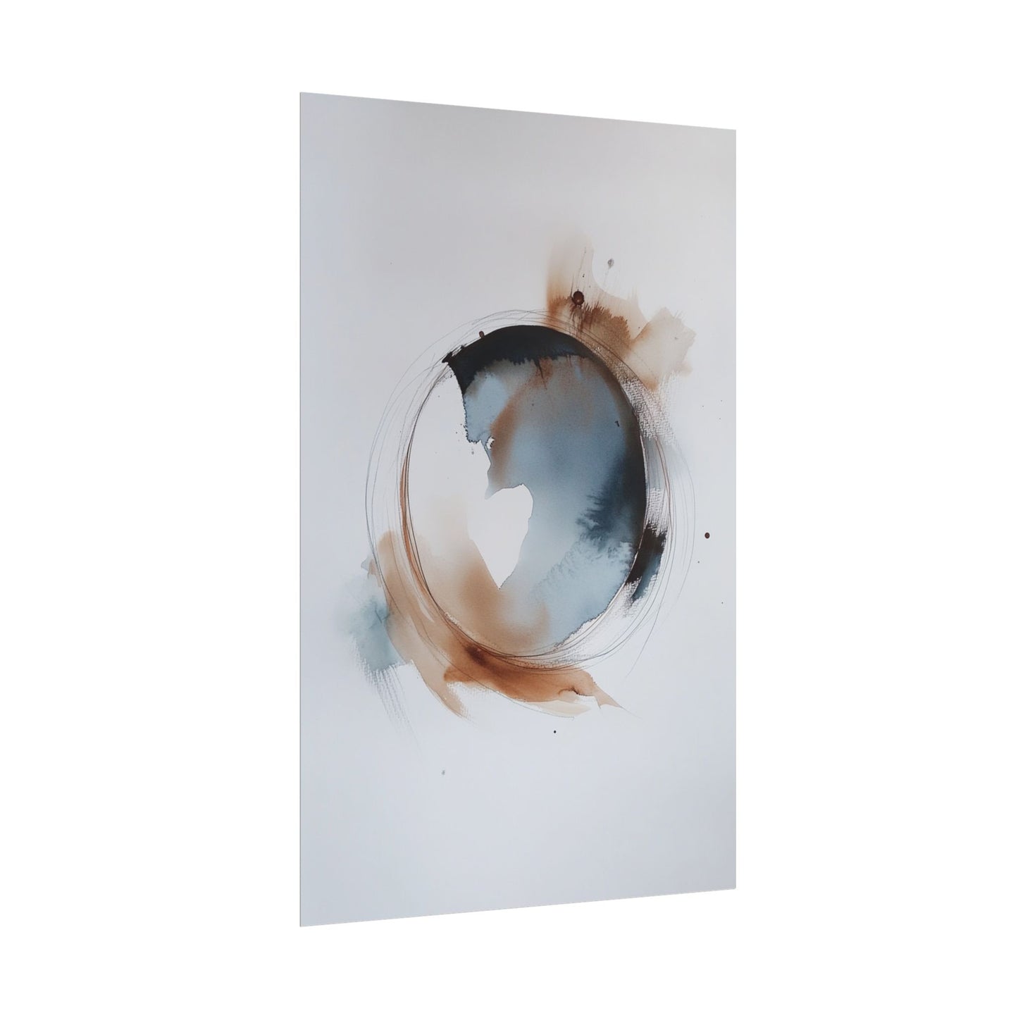 Ethereal Cycles - Minimalist Abstract Watercolour Art