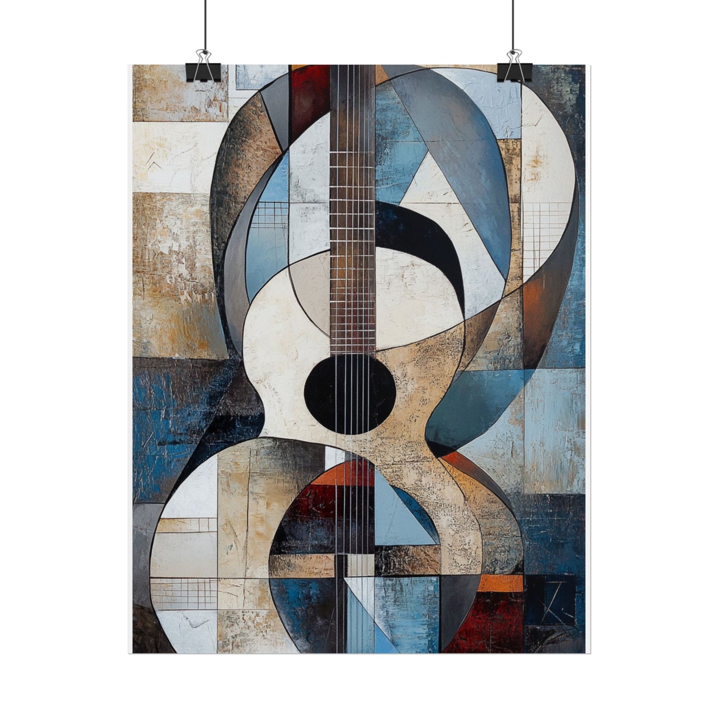 Melodic Abstraction - Geometric Guitar Art