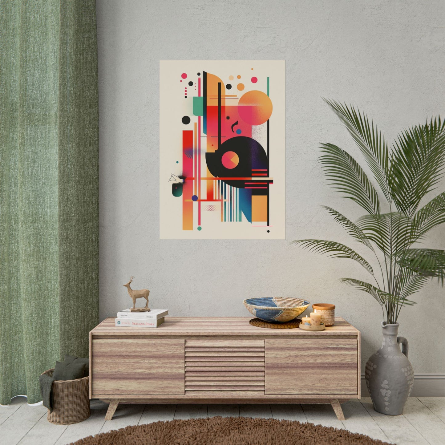 Harmonic Composition - Vibrant Abstract Geometric Art Print