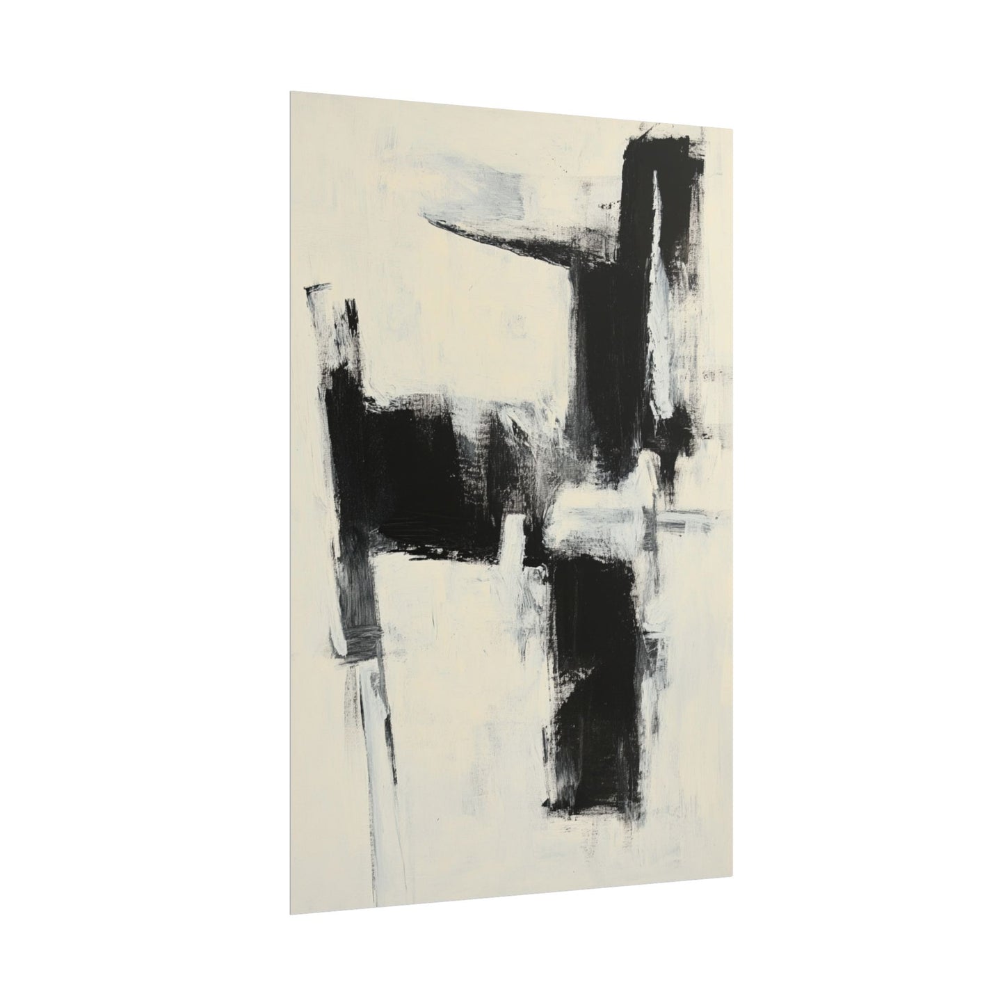 Monochrome Balance - Abstract Expressionist Art Print