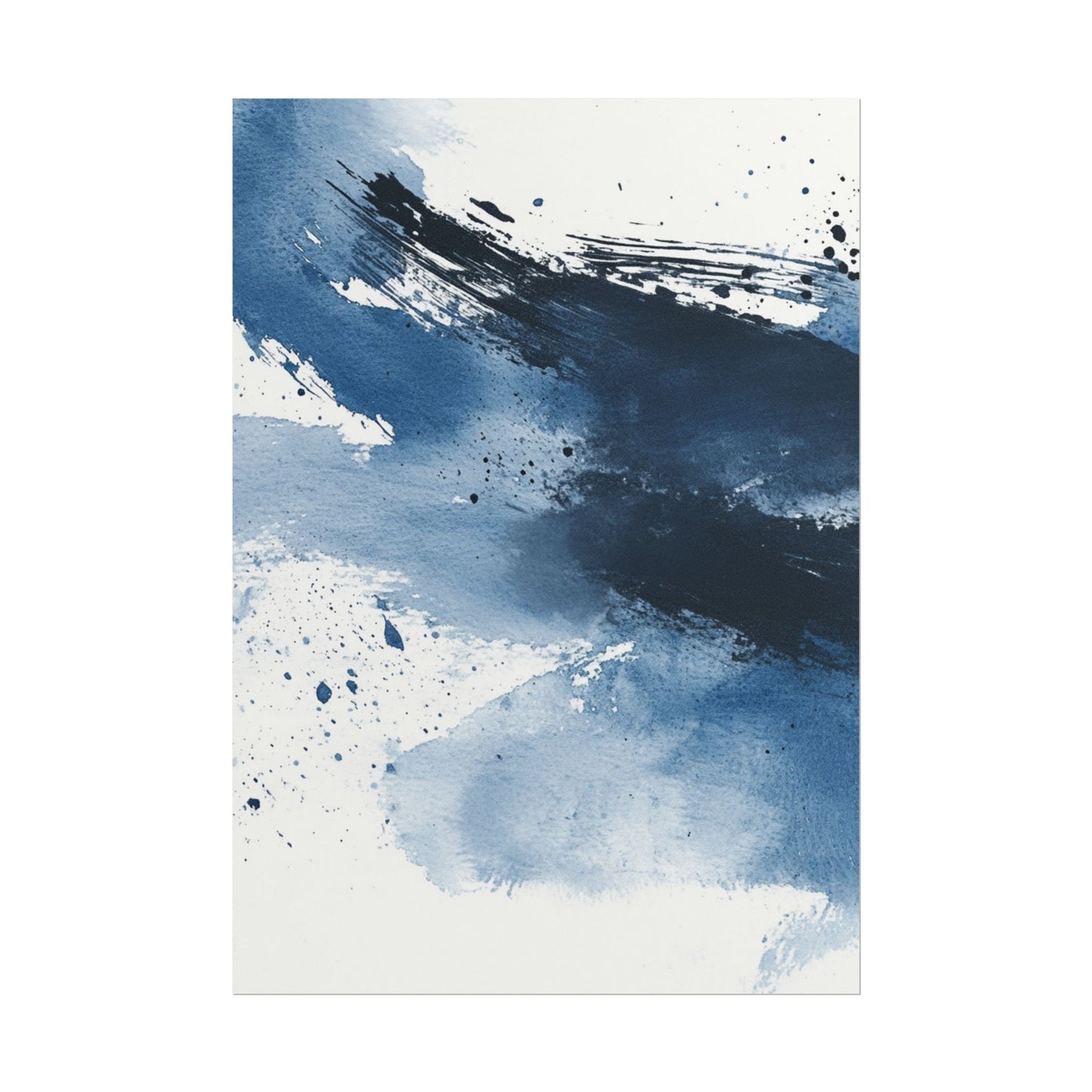 Midnight Blue - Abstract Watercolour Print