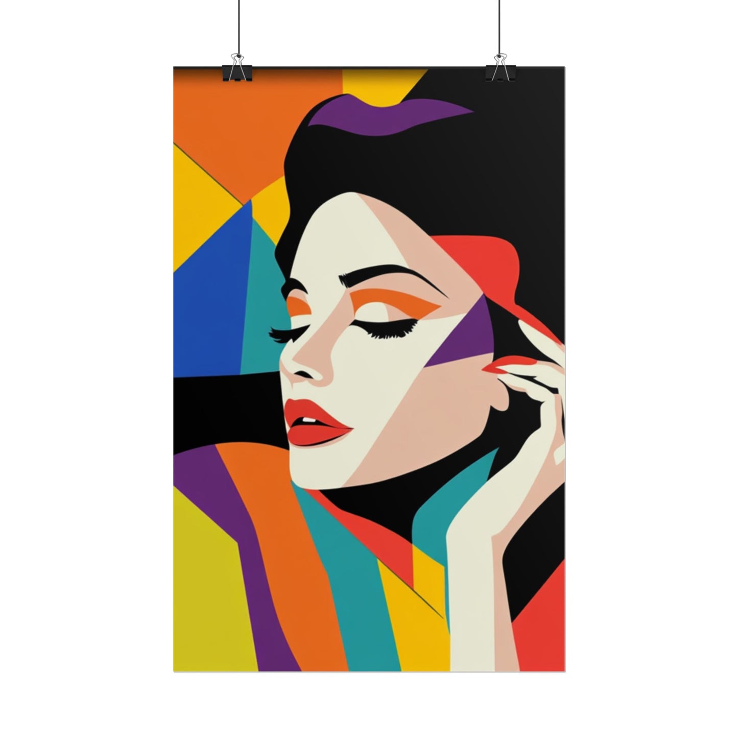 Vibrant Pop Art Portrait - Abstract Woman Art Print