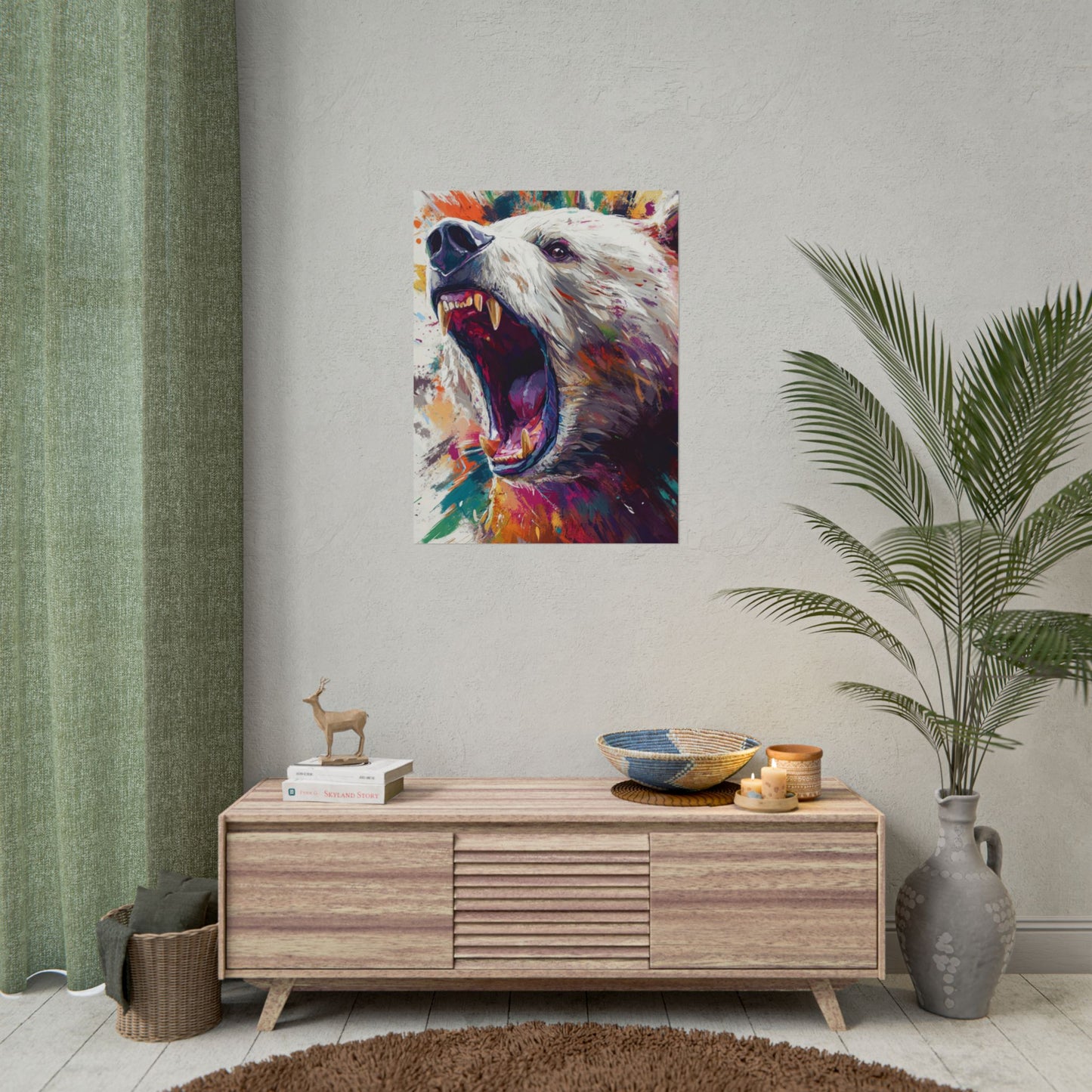 Roar of the Wild - Abstract Bear Art Print