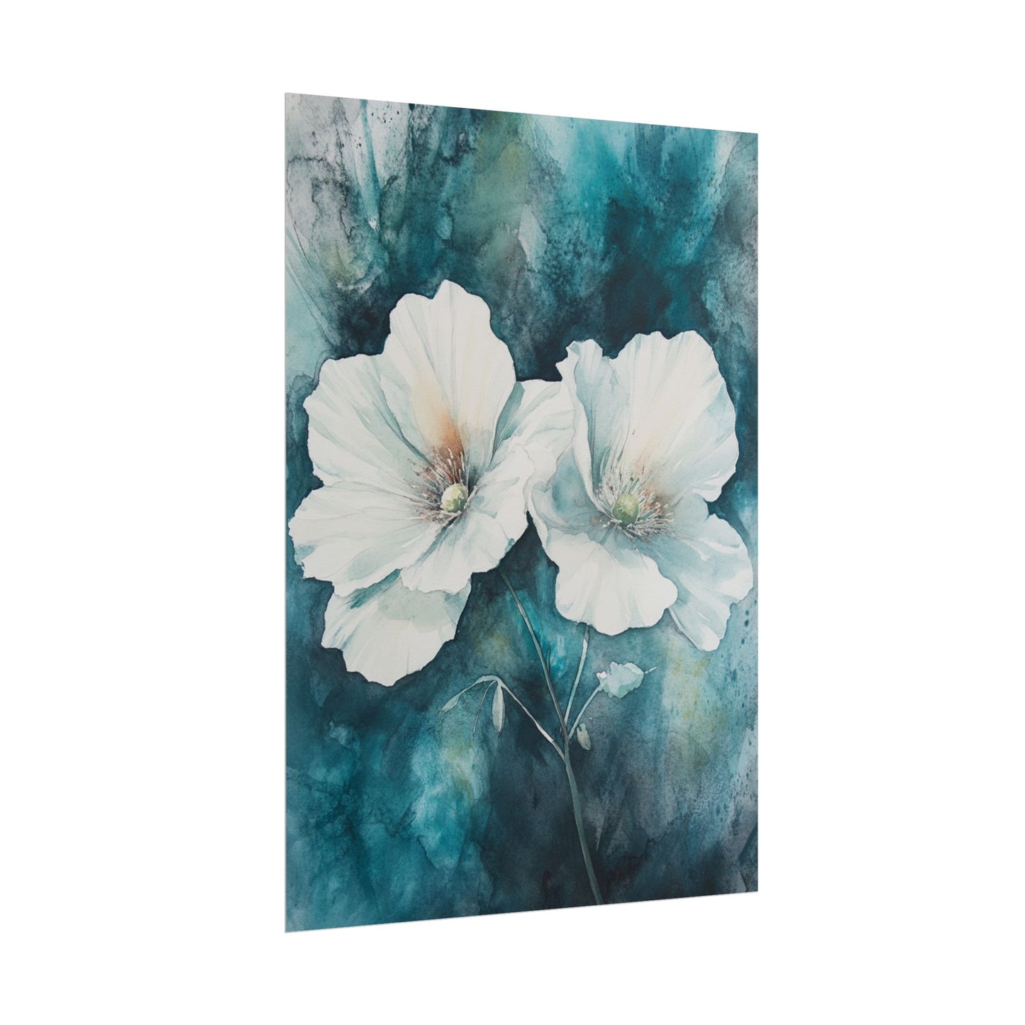 Tranquil Harmony - Abstract Floral Watercolour Art