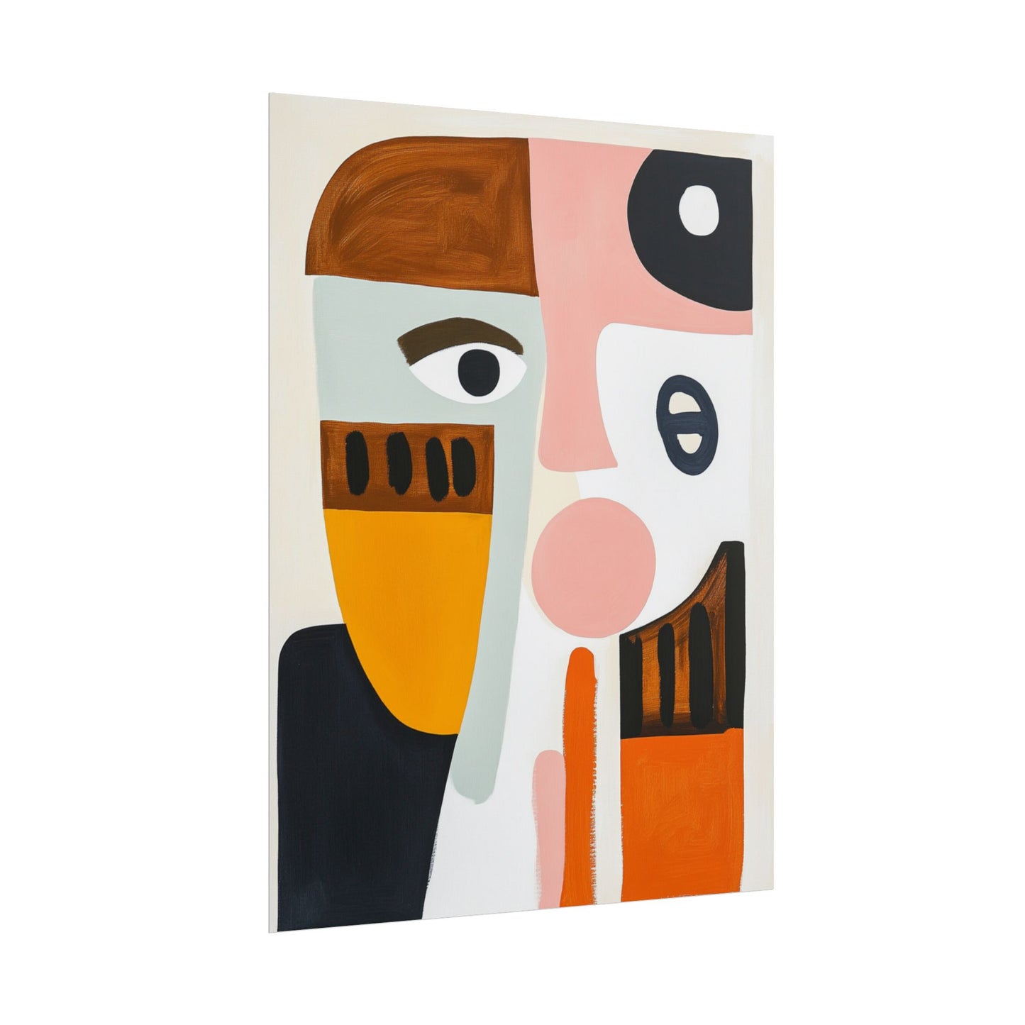 Modern Faces - Geometric Abstract Art Print