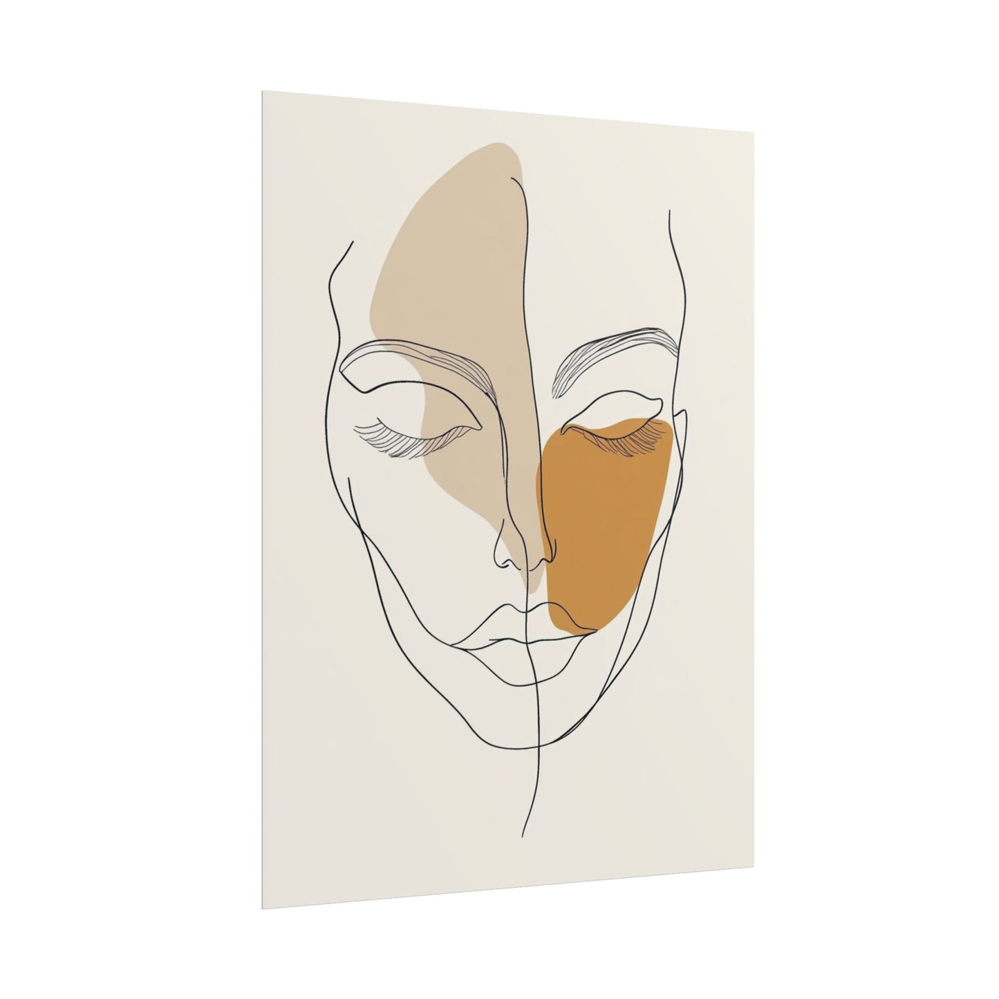 Serenity in Lines - Abstract Minimalist Portrait