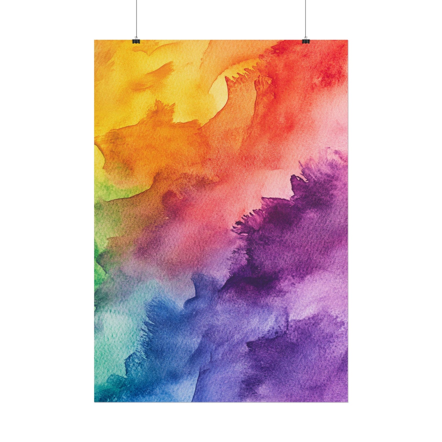 Spectrum of Serenity - Vibrant Abstract Watercolour Art