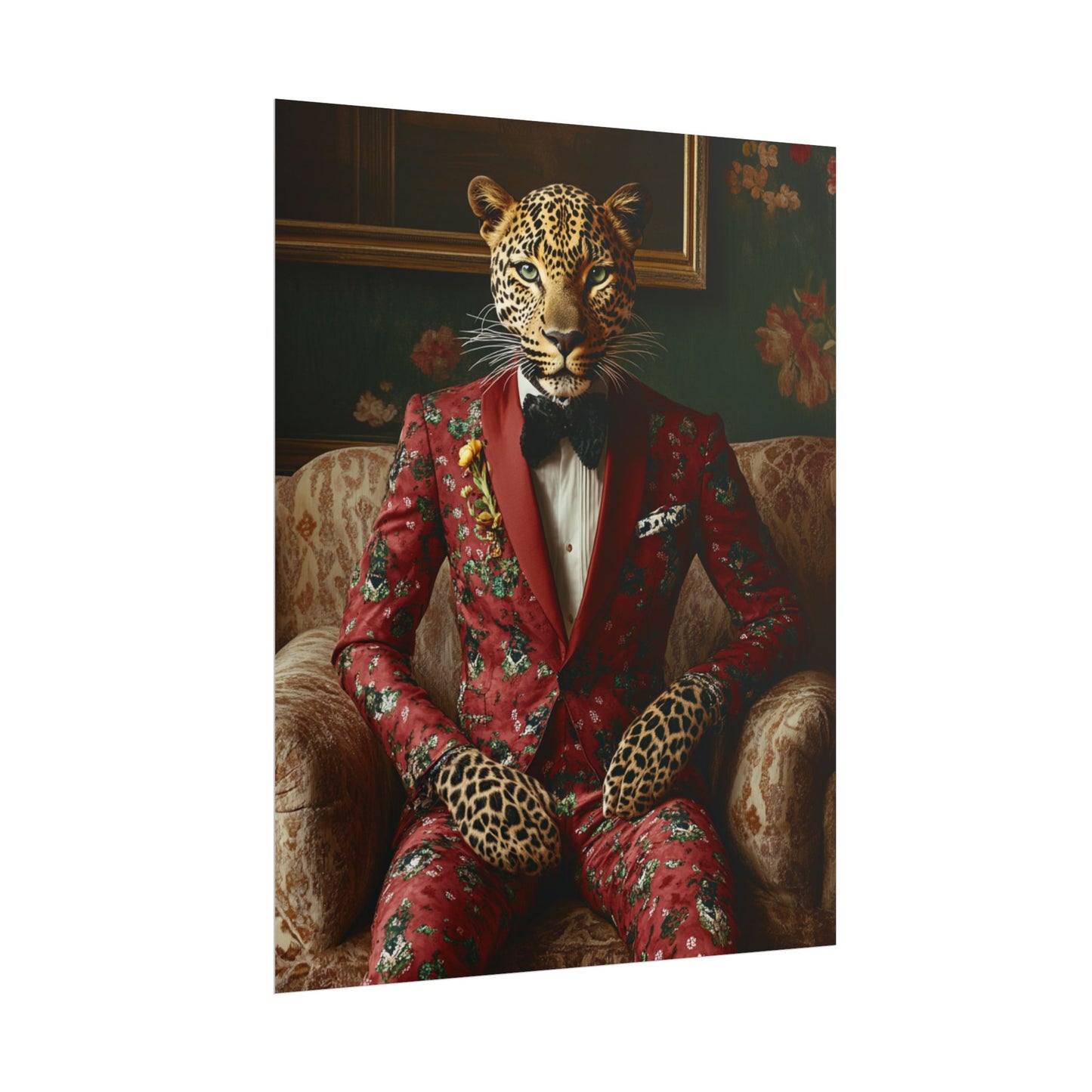 Dapper Leopard - Abstract Portrait of Elegance