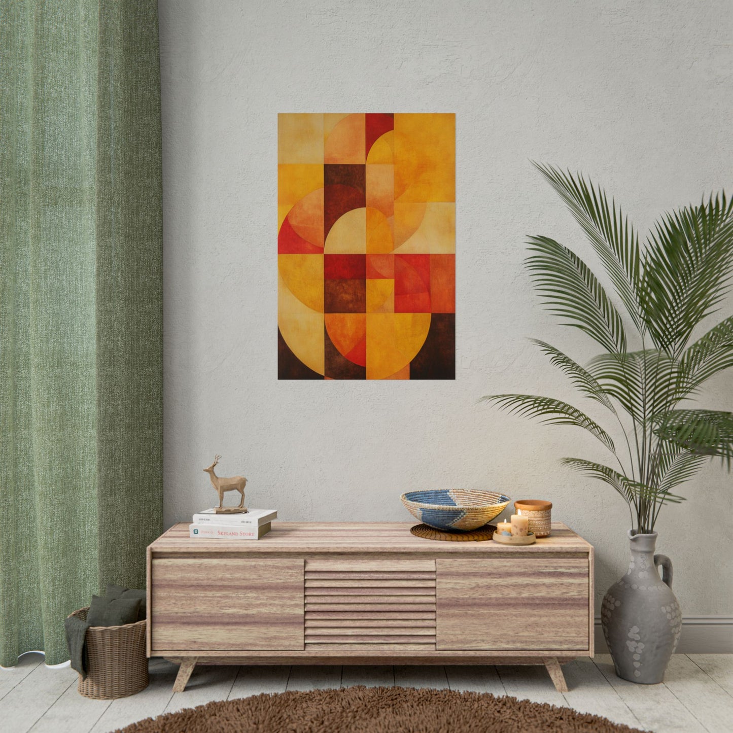 Radiant Harmony - Abstract Geometric Art Print