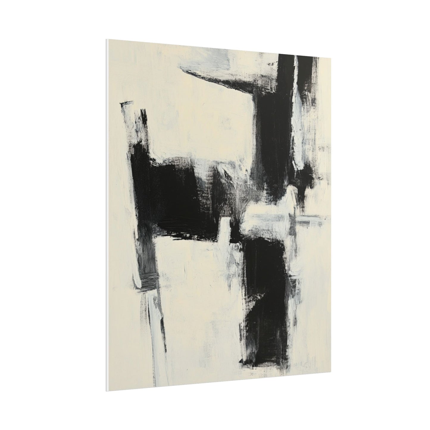 Monochrome Balance - Abstract Expressionist Art Print