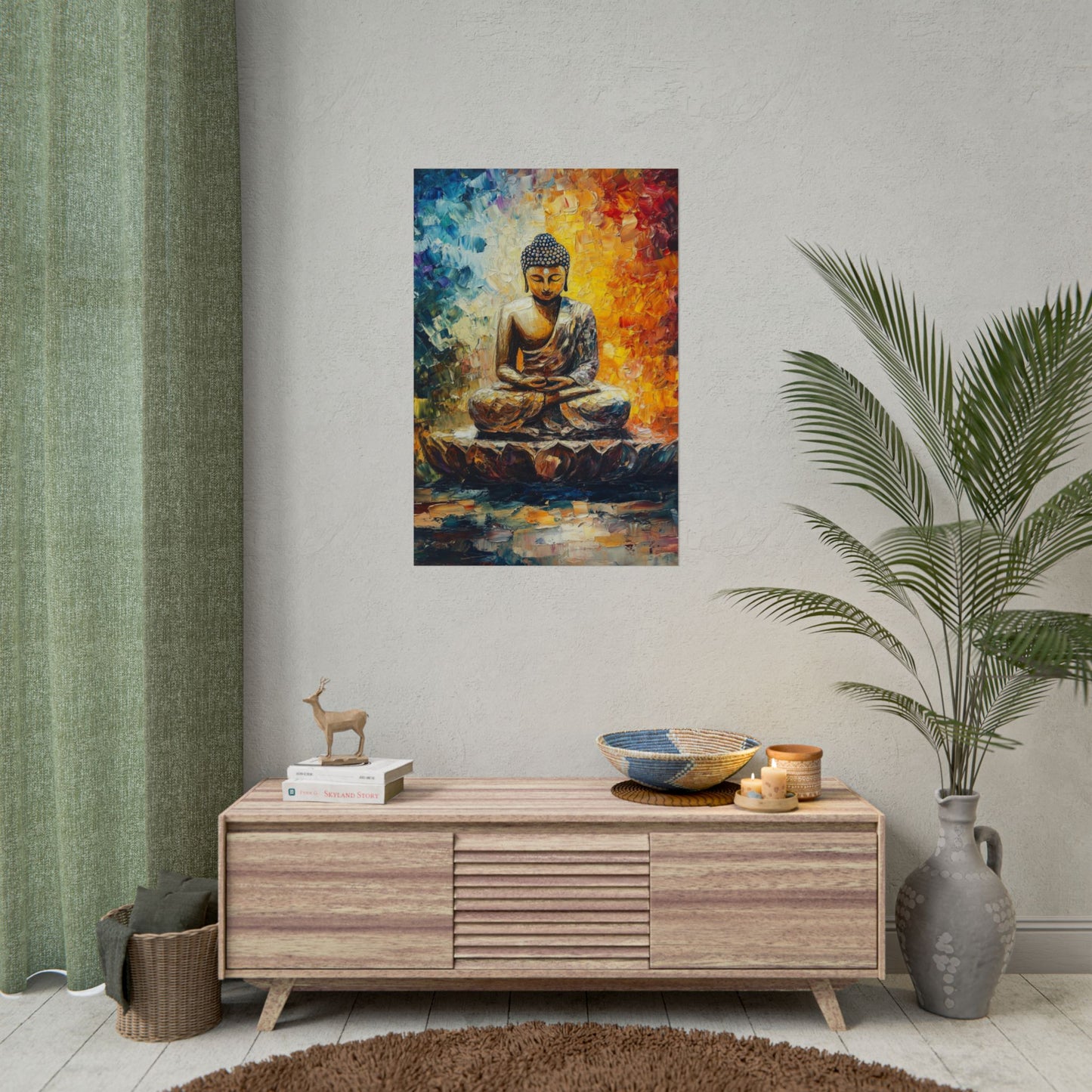 Radiant Buddha - Abstract Meditative Art Print