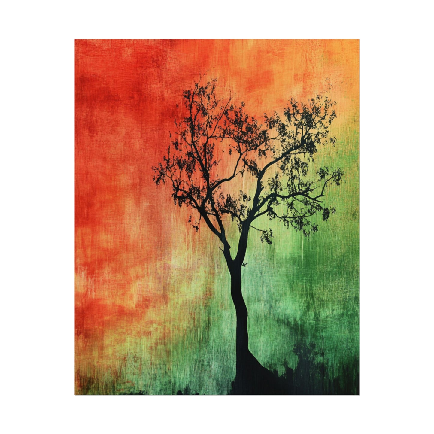 Autumnal Silhouette - Abstract Tree Art Print