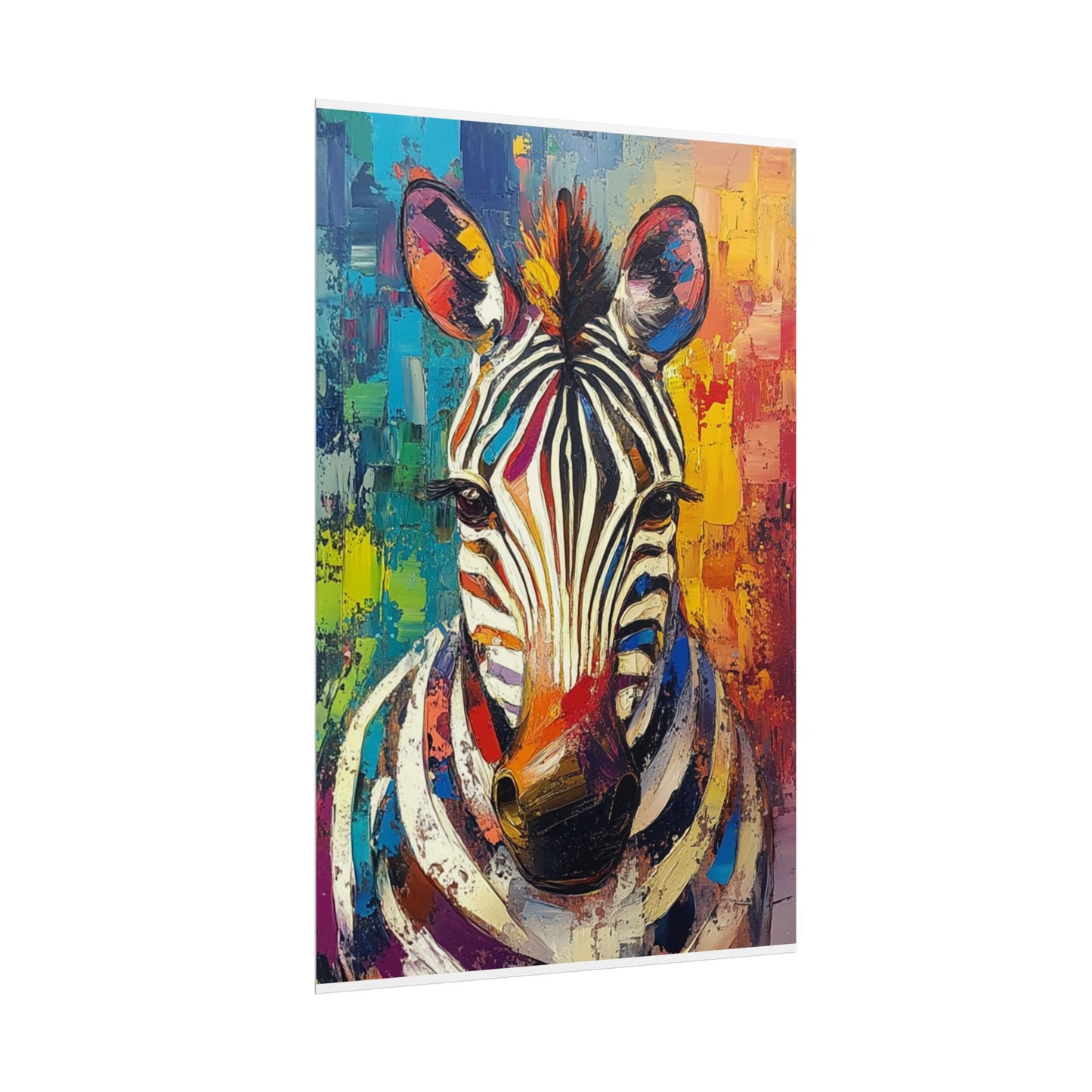 Colourful Zebra - Abstract Wildlife Art Print