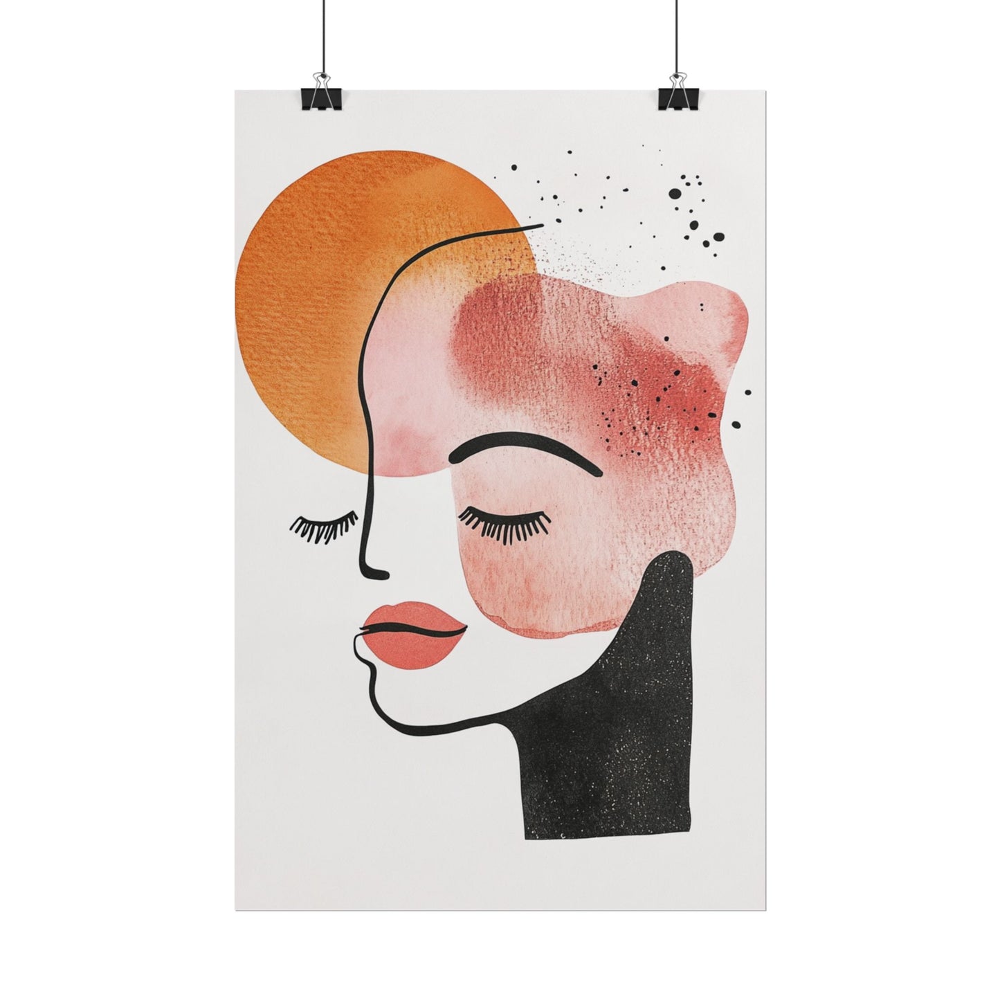 Serene Reflection - Abstract Portrait Art Print