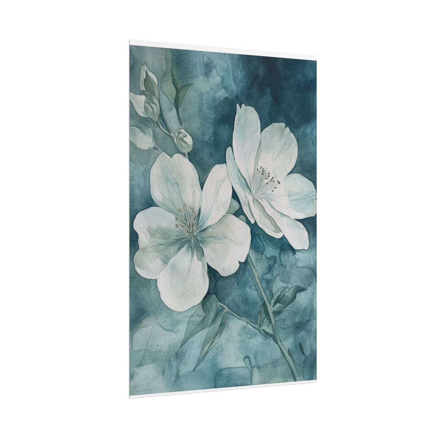 Tranquil Blossom - Abstract Floral Watercolour Art