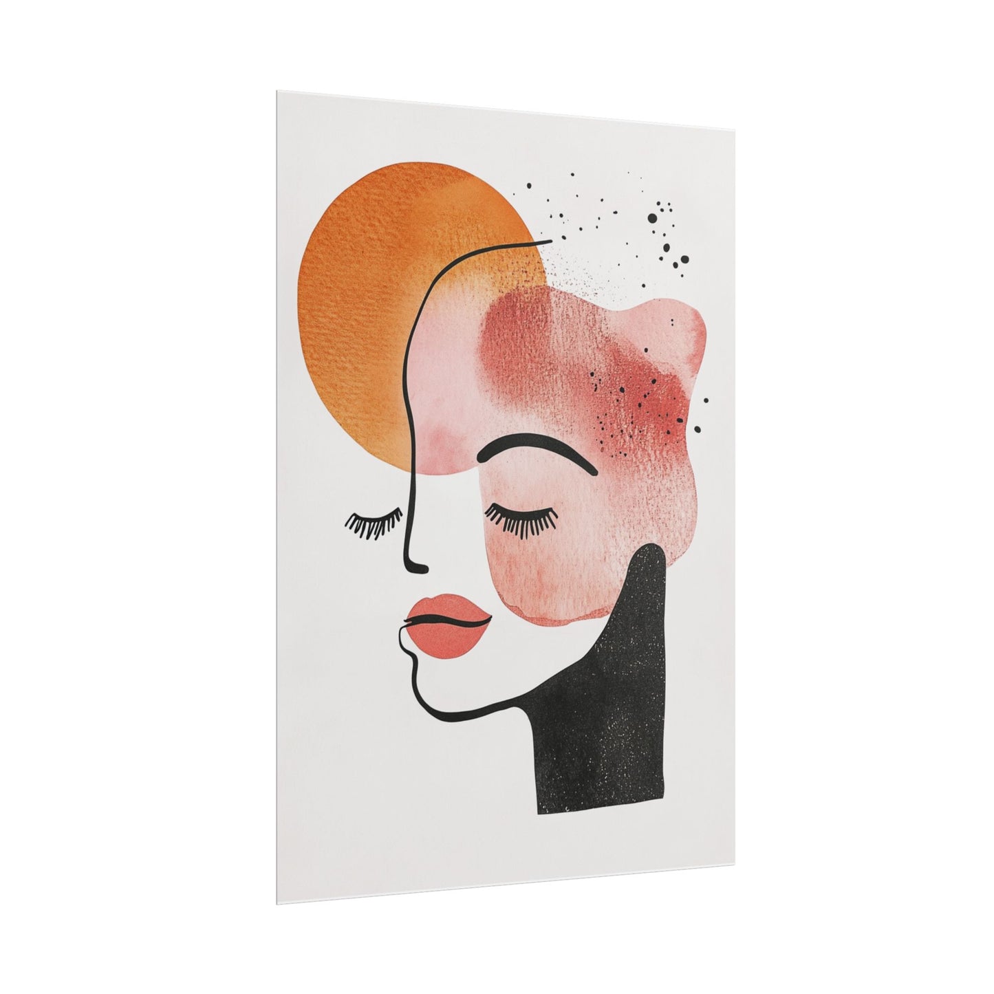 Serene Reflection - Abstract Portrait Art Print