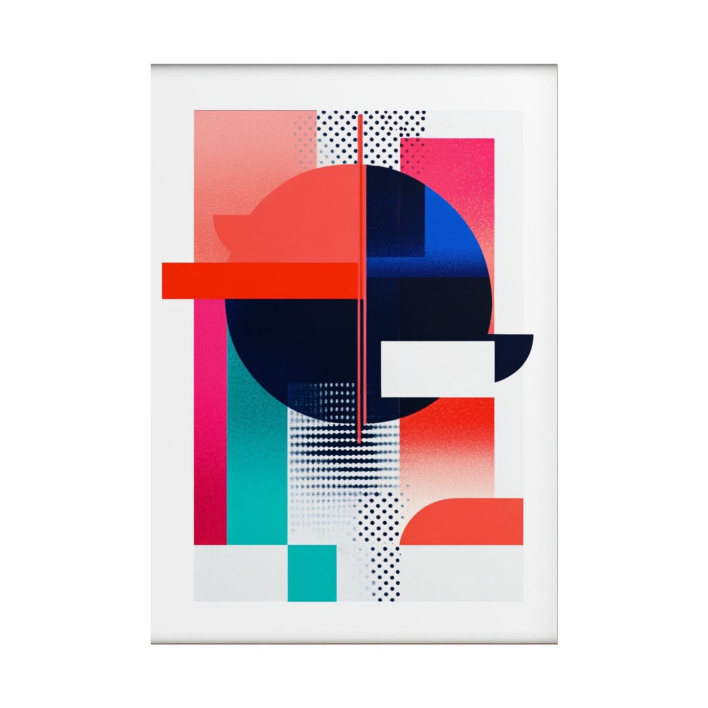 Modern Contrast - Abstract Geometric Art Print