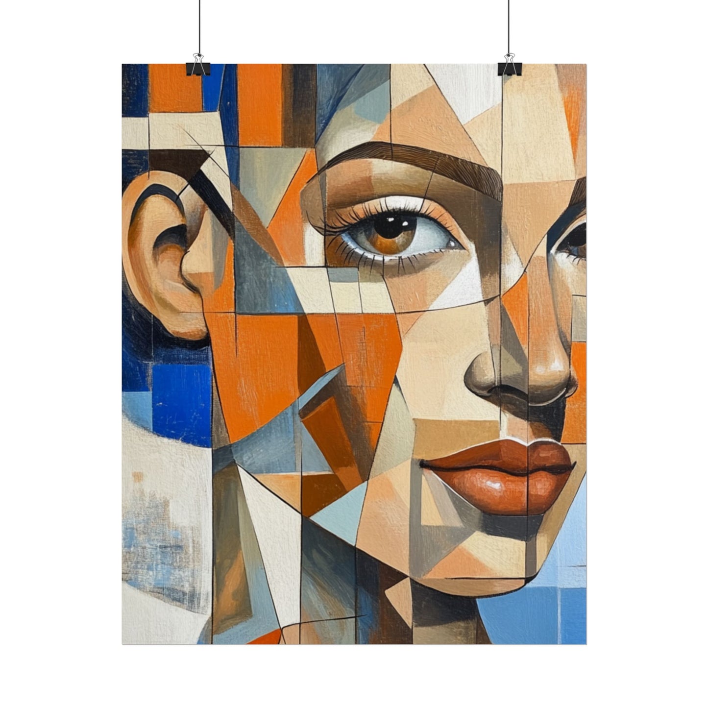 Geometric Harmony - Abstract Portrait Art Print