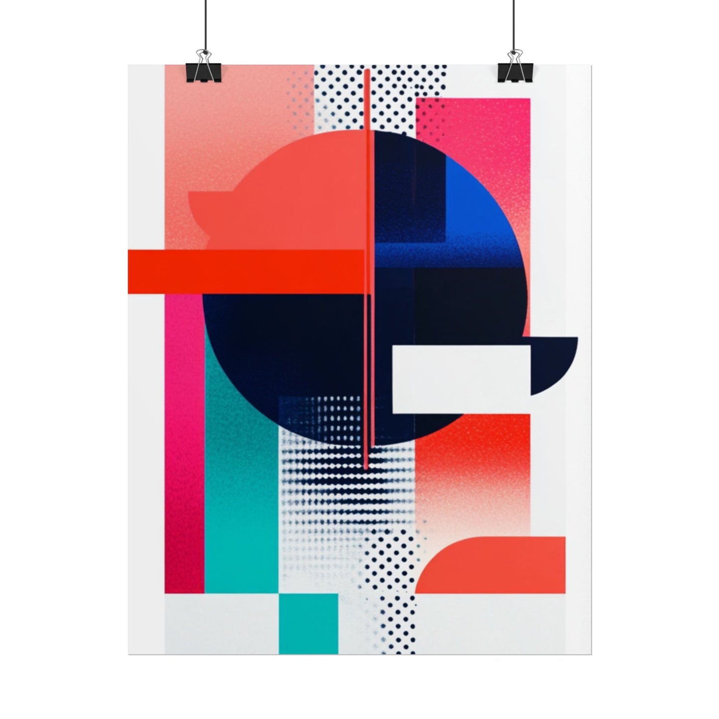 Modern Contrast - Abstract Geometric Art Print