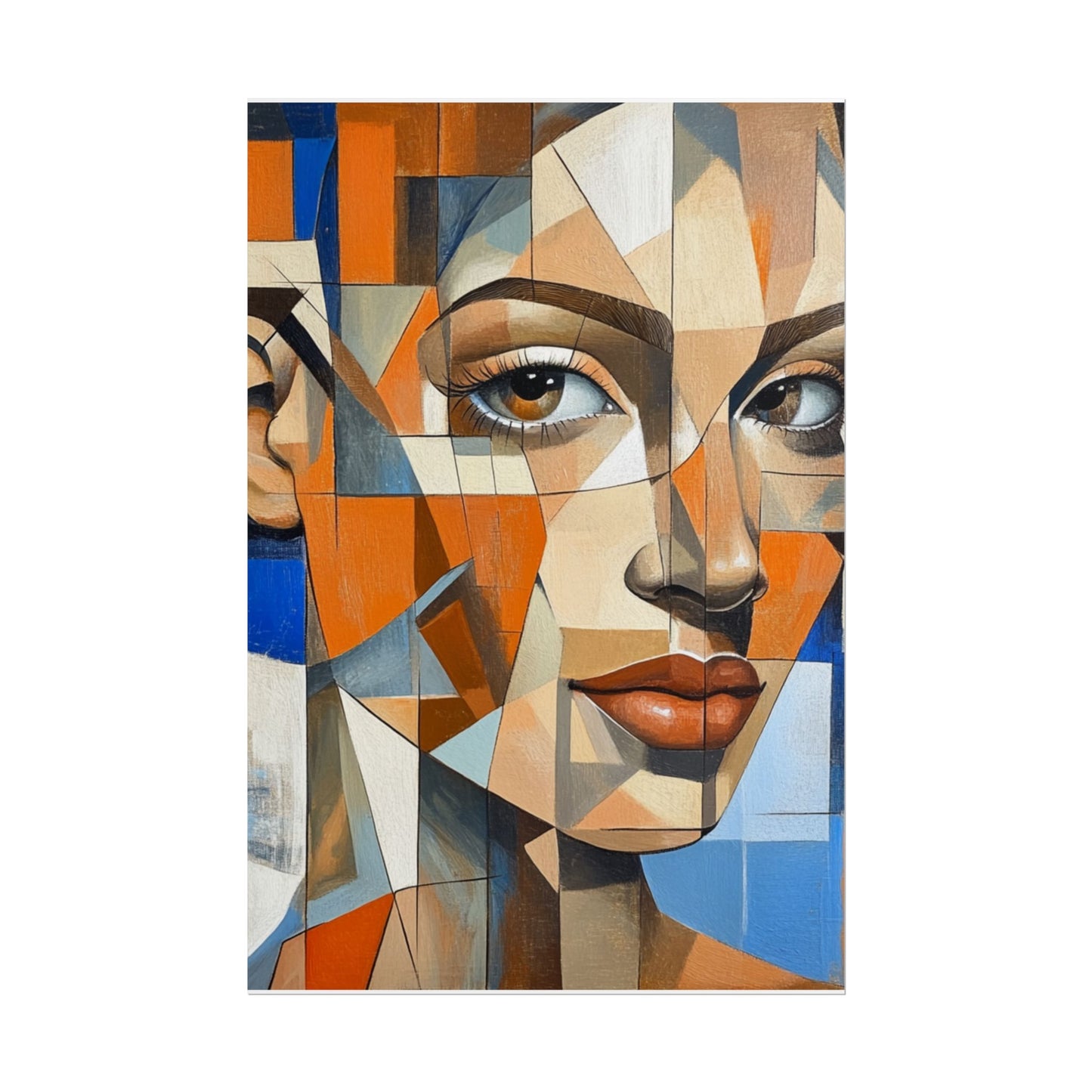 Geometric Harmony - Abstract Portrait Art Print