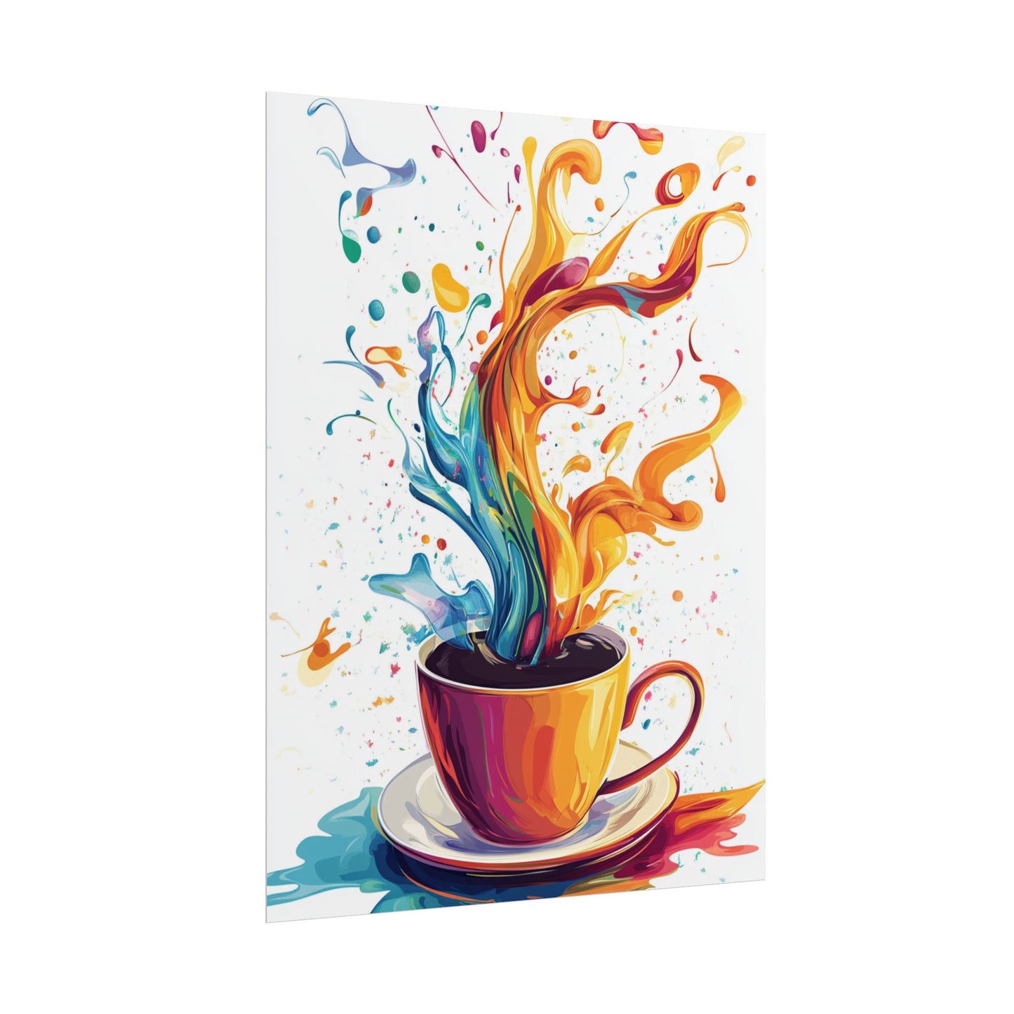 Vibrant Energy - Abstract Coffee Splash Art Print