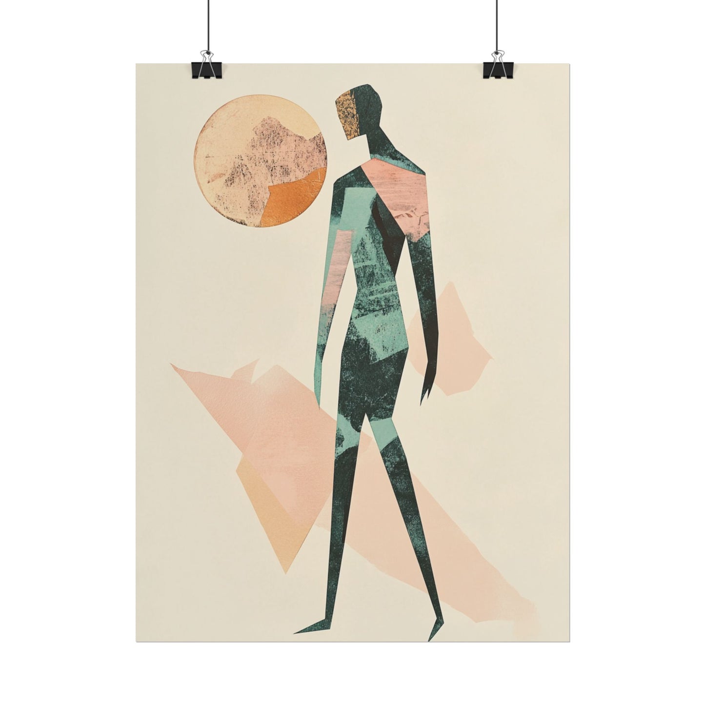 Abstract Wanderer - Minimalist Figurative Art Print