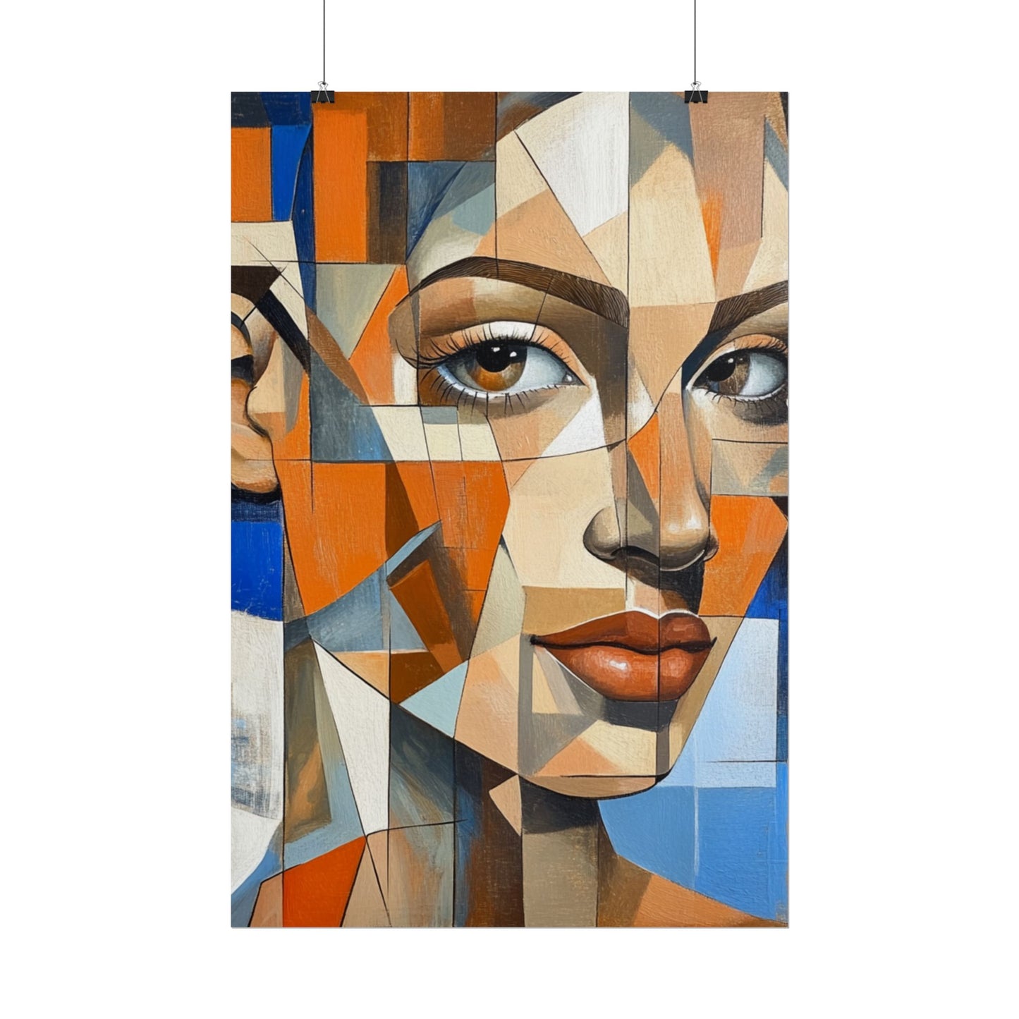 Geometric Harmony - Abstract Portrait Art Print