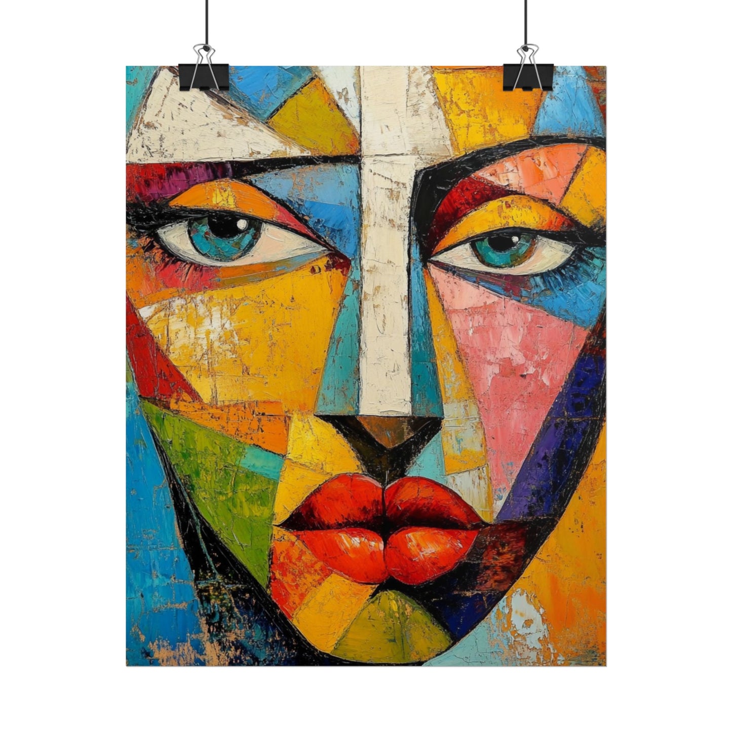 Vibrant Reflections - Abstract Face Art Print