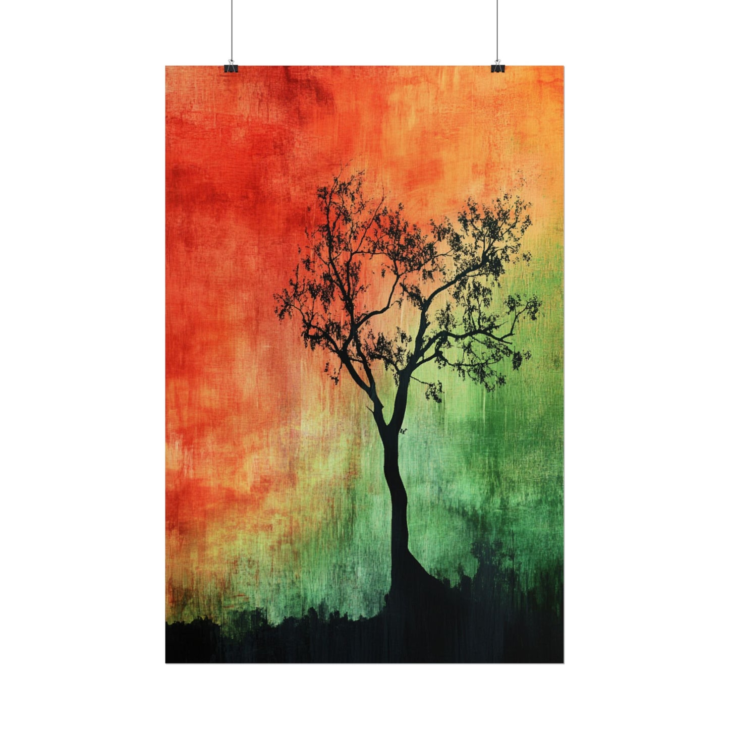 Autumnal Silhouette - Abstract Tree Art Print